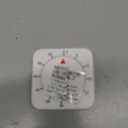 Square 60 Minute Mechanical Kitchen Timer - Visual Kitchen Cooking Timer Clock with Loud Alarm - No Batteries Required-Manual Countdown Timer for Classroom, Home, Study and Cooking (White)