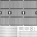 Hisencn Replacement Parts for Charbroil Performance 4 Burner Grill, 463347017, 463335517, 463347418, 463342119, 463376017, 463342118, G470-5200-W1 Burner, G470-0004-W1A Heat Plates and Cooking Grates