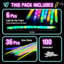 2 x 42Pcs LED Glow Sticks Pop Tubes Pack - Light up Party Favors for Kids 4-8 8-12, Toddlers Goodie Gift Bag Stuffer Fillers, Neon Party Decorations Toys Gifts for Halloween, Birthday, Dance