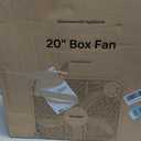 PELONIS 20 Inch Box Fan 3 Speeds, Window Fans, Floor or Tabletop, 25ft/s, 2025 Upgraded, Superior Air Throw (2295 CFM), Lightweight, 5 Blades, Fans for Bedroom, Office, Living Room, Garage