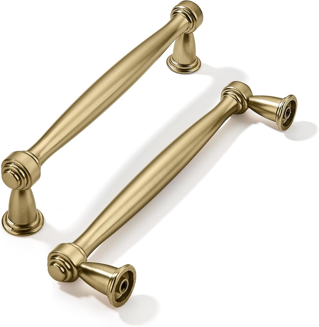khtumeware 20 Pack 5 Inch(128mm) Champagne Bronze Cabinet Pulls Champagne Brass Kitchen Cabinet Handles Kitchen Cabinet Hardware for Cupboard Drawer Handles Dresser Pulls