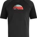 Kanu Surf Boys Paradise UPF 50 Sun Protective Rashguard Swim Shirt (2T, Bora Bora Black)