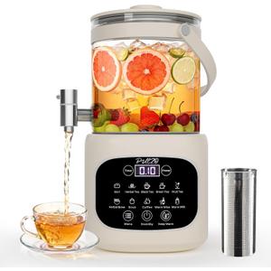 PULZO 3L Electric Glass Kettle with Tap and Tea Infuser, Multi-Function Health Pot, Temperature Control, 6/24H Keep Warm, Adjustable Power, Hot Water Dispenser for Tea and Beverages