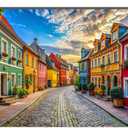 AIIKES 7x5ft Modern Paris Street Landscape Backdrop Nordic City Scenery Photography Background Living Room Home Decor Banner Photo Studio Props XY168