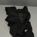 X-CHENG Fleece Lined Tights Sheer Women - Fake Translucent Warm Pantyhose Leggings Sheer Thick Tights for Winter (Large, Black+black Stripe)