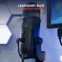 Logitech for Creators Blue Yeti USB Microphone for Gaming, Streaming, Podcast, YouTube, Discord, PC, Studio Sound, Plug & Play-Blackout