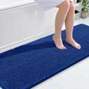 OLANLY Bathroom Runner Rugs 70x24, Soft Absorbent Chenille Bath Rugs, Rubber Backing Quick Dry, Machine Washable Long Bath Mats for Bathroom Floor, Tub and Shower, Home Decor Accessories, Royal Blue