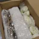 12 Sets Mason Jar Flowers Centerpiece Table Decorations,White
