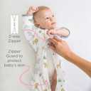 Amazing Baby Transitional Swaddle Sack, Arms Up Half-Length Sleeves & Mitten Cuffs, Swaddle for Newborn Transition to Baby Sleep Sack Wearable Blanket, Small, 0-3 Month, 6-14 lb, On Safari