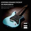 FOALS Full Size Electric Guitar Kit for Beginners, Solid Poplar Body, HSS Ceramic Pickups, Maple Neck & Rosewood Fingerboard, Locking Tuners, Tremolo Bridge, Gig Bag & Accessories, FS3-Metallic Blue