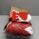 Bedsure Fluffy Christmas Duvet Cover Set - Ultra Soft Plush Shaggy Comforter Cover Queen Size, Warm Flannel Fleece Bed Sets for Winter, 3 Pieces, Reindeer Pattern, Red (Queen (90" x 90"))