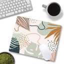 Mouse Pad, Square Mouse Pad, Cute Mouse Mat Waterproof Non-Slip Rubber Base Mouse Pads for Office Laptop, Abstract Leaves (05 Tropical Leaves)