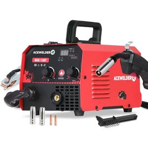 ACEWELDER 130A Gasless Flux Core MIG Welder Welding Machine 110V Portable IGBT Inverter Synergy Welder Machine