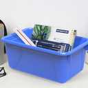 Storex 62414U05C Small Cubby Bin, Plastic Storage Container Fits Classroom Cubbies, Pack of 5, 12.2" x 7.8" x 1" (Assorted colors)