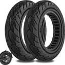 10 inch Solid Rubber Tire, 10x2.125, 50/75-6.1 Tubeless Tyre for Xiaomi M365/Pro 1s/Pro 2, Gotrax G4/Xr/V2 Electric Scooter, 10x2 Puncture-Proof Explosion-Proof Wheel Replacement Black 2pcs