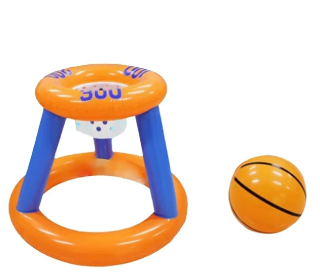 Inflatable 2-IN-1 Game Basketball & Ring Toss, 21.65in x 19.69in