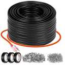 3FT~200FT Heat Tape for Water Pipes, -40°F Deicing Heating Cable, Freeze Protected Water Pipe Heating Cable, Heated Water Hose, Plumbing Fixtures, 120V 5W/ ft (200FT）