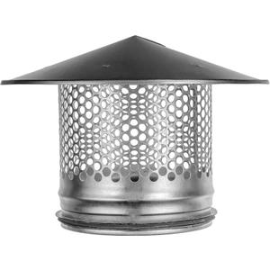 6 Inch Round Roof Rain Cap HVAC Vent Galvanized Steel All Weather Chimney Cap Roof Top Round Roof Vent with Rubber Gasket for Perfect Insulation Vent Cover 