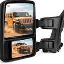 DWVO Left Driver Side Mirror Fit 08-16 Ford F250 F350 F450 F550 Super Duty | Towing Mirrors with Power Adjustable Power Heated Plane Mirror, Manually Telescoping Folding, Turn Signal Light