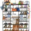 Kottwca 9-Tier Metal Shoe Rack Organizer for 50-55 Pairs - Space Saving Shoe Storage Shelf for Entryway, Closet, Bedroom, Hallway