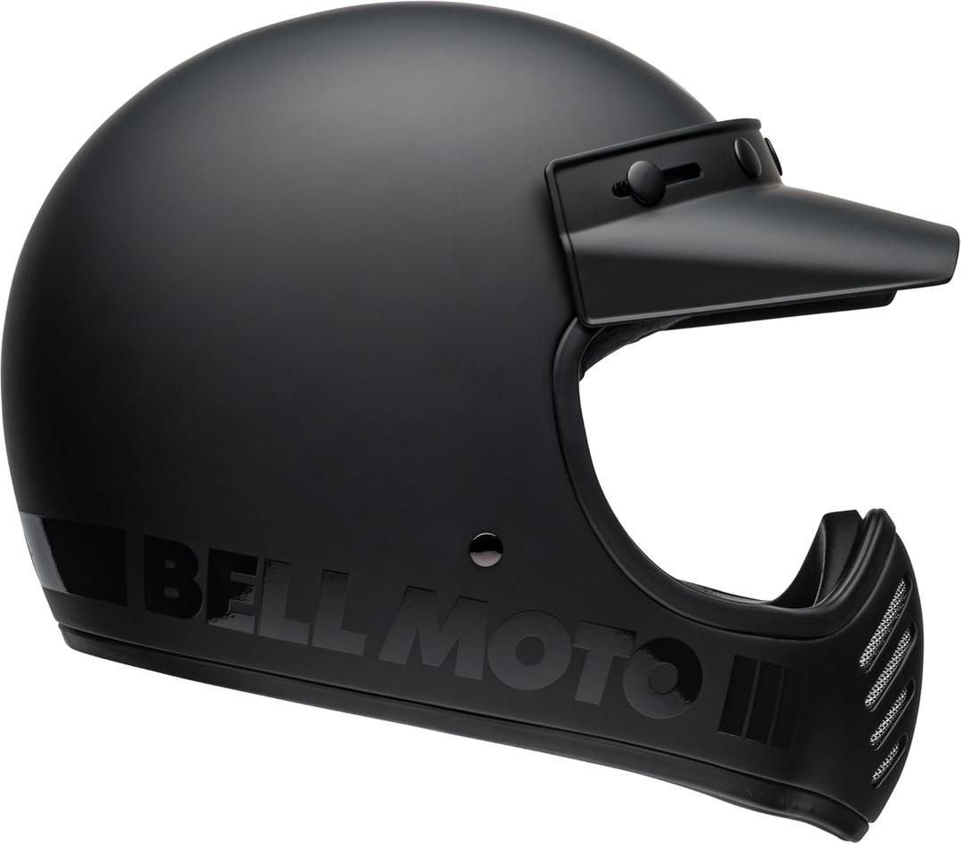 BELL Moto-3 Helmet (Matte/Gloss Black Classic - Large)