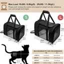 Dog Carrier for Pets, Up to 25 Lbs, Collapsible Travel Carriers for Puppy with Shoulder Strap and Removable Mat, 20x13x13 Inch, Black