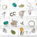 Large Clear Jewelry Organizer Display Tray, Storage Case for Rings, Earrings, Necklaces, Acrylic Drawer Organizer Trays (24 Grids)