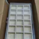 Frebeauty Acrylic Jewelry Organizer Earring Organizer Box with 5 Drawers Earring Holder Organizer with Velvet Trays Clear Jewelry Box for Women Earring Display for Rings Studs(Beige)