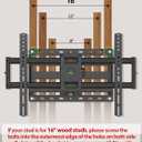 USX Mount Full Motion TV Wall Mount for Most 42-90 inch Flat Screen/LED/4K, TV Mount Bracket Dual Swivel Articulating Tilt 6 Arms, Max 16" Wood Studs, VESA 600x400mm, Holds up to 132lbs