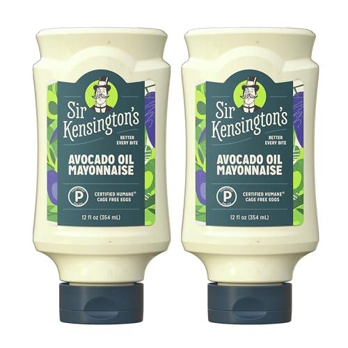 Sir Kensington's Mayonnaise 2 Count Avocado Oil Mayo Keto Diet & Paleo Diet Certified Gluten Free & Non-GMO Project Verified Condiment 12 oz