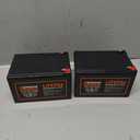 2 Pack 12V 10Ah Lithium Ion LiFePO4 Deep Cycle Battery, 2000+ Cycles Rechargeable Battery for Solar/Wind Power, UPS, Scooters, Lighting, Power Wheels, Fish Finder Built-in 10A BMS