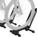 Rock BROS Foldable Bike Stand Floor Alloy Bicyle Stand Folding Indoor Parking Wheel Holder Fit 20-29 (Black)