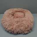 Pink Dog Beds for Small Dogs 19 inches Anxiety and Calming Washable Fluffy Cute Puppy Beds Girl Fits up to 15 lbs (19.0"L x 19.0"W x 6.0"Th)