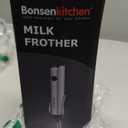 Bonsenkitchen Rechargeable Milk Frother with Stand, Handheld 3Speed Coffee Frother, Dual Spring Whisk Electric Hand Frother Wand Drink Mixer for Matcha Lattes Cappuccino, Kitchen Gifts