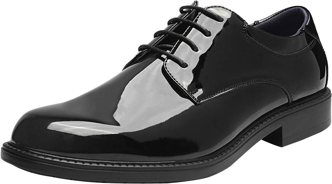 Bruno Marc Men's Oxfords (9 Wide, Black/Pat)