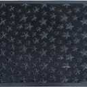A1HC All Weather Rubber Door Mat, Dirt Grabber Durable Welcome Doormat, Low Profile Entryway Mats for Home Front or Back Entrance, 24X36 (Barn Stars Black)
