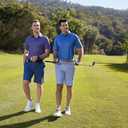 Golf Shirts for Men Dry Fit Short Sleeve Print Performance Moisture Wicking Polo Shirt (Blue) 5XL