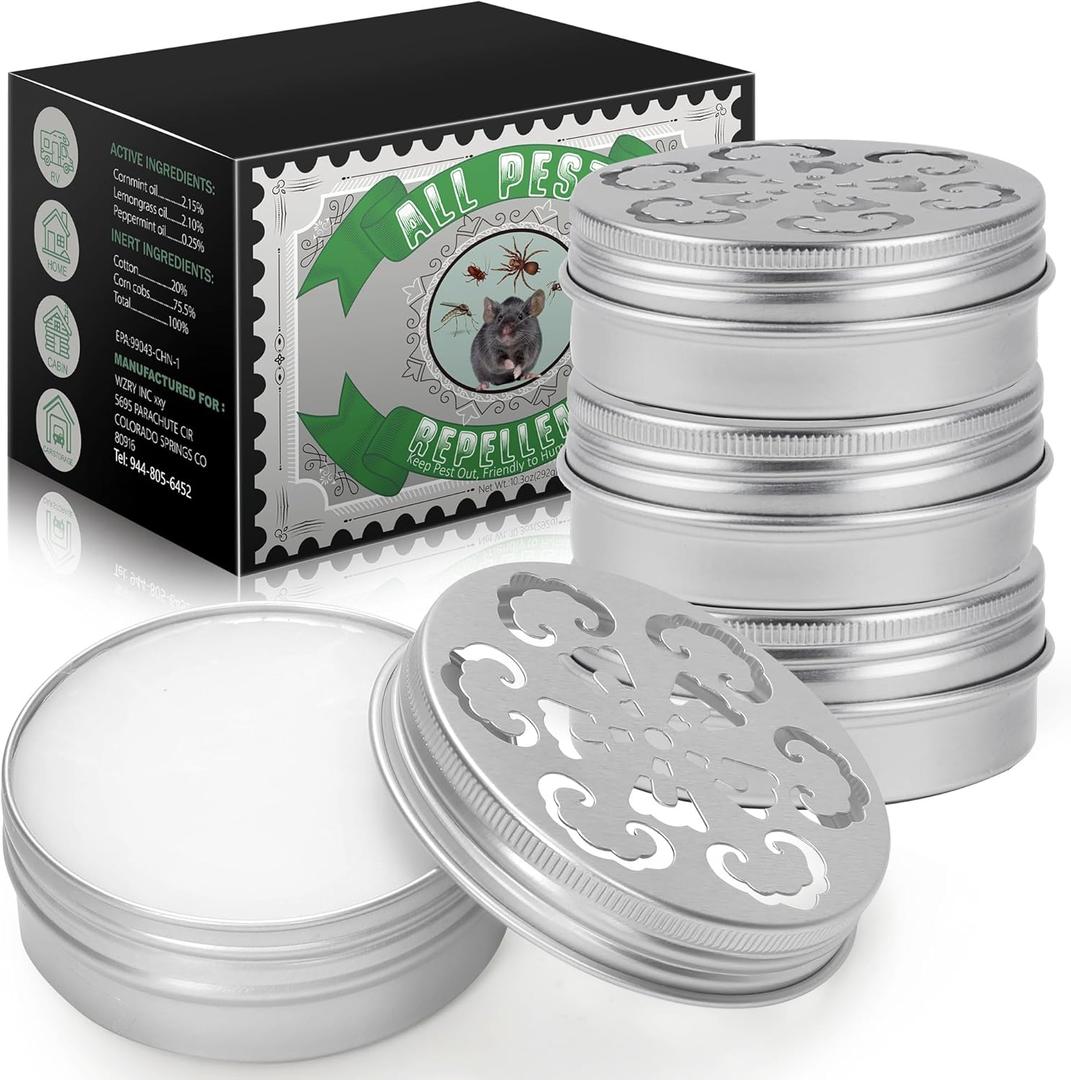 4 Pack Peppermint Oil to Repel Raccoons and Skunks, Skunk Repellent for Yard, Skunk Repellent Keeping Raccoons Out of House Garages, Human Pet Dog Plant Safe