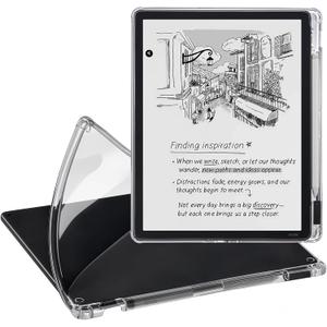 CoBak Clear Case for 11" Kindle Scribe 3rd Generation 2025 / Kindle Scribe Colorsoft, Lightweight Soft TPU Back Cover with Pen Holder and Pen Tips Holder