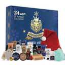 Advent Calendar 2025 Rinse & Robust 24 Days Christmas Gift Set for Men Holiday Gift Baskets for Men with Beard Care Skincare Beauty Advent Calendar, Happy New Year Countdown Calendar Gift Set (Blue)