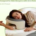 Side Sleeper Pillow with Arm Holes for Shoulder Pain Relief, Ergonomic Memory Foam Pillow for Neck & Rotator Cuff Support, Knee Pillow Between Legs for Adults