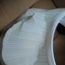 20" Top Diameter x 20" Bottom Diameter 12" Height Fabric Drum Lampshade Spider Attachment (Pleated Mushroom White)