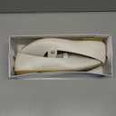 FINIWOR Women's Mary Jane Flats  Floral Print with Pearl Buckle, PU Leather Slip-On Ballet Flats (7.5, White)