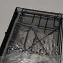 DTUQYX Spice Rack Organizer for Cabinet: 4 Tier Adjustable Spice Rack Organization with Drawer, Depth Metal Shelf for Kitchen Countertop, Cupboard, Pantry, Holds Seasoning and Condiments (Black)