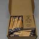 Fuutreo 100 Pcs Christian Gift Bible Verse Prayer Journals Bible Pens Inspirational Religious Notebook Mini Scripture Pocket Notepad for Church Pastor Christmas Men Women Sunday School (Classic Style)