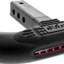 Black Bull Steel Hitch Step w/LED Brake Light  1.25" & 2" Receiver Fit  Works on Chevy Ford Toyota GMC Ram Jeep  350lb Capacity