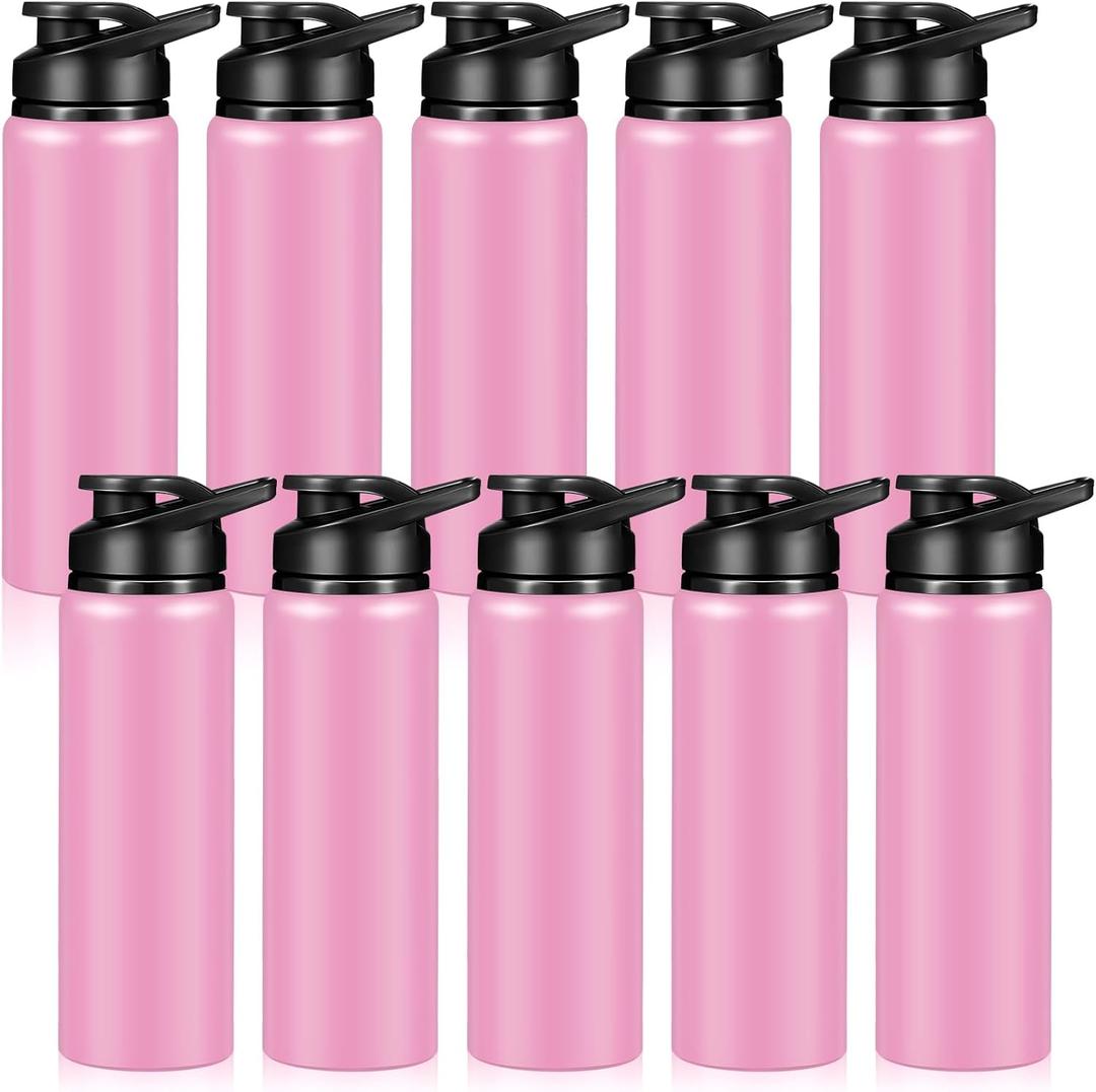 Mimorou 25oz Reusable Aluminum Water Bottles Bulk Multicolor Outdoor Sports Water Bottles for Travel, Gym, Hiking, Cycling, Camping, Fishing, Snap Lid