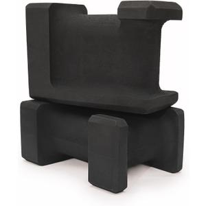 Ergo Yoga Blocks, Relieve Wrist Pain, Improve Comfort and Grip, Contoured Design, Pilates Exercise Balance & Stretching (Universal, Black)