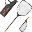 KastKing Brutus Fishing Net, Foldable Extendable Fish Landing Net, Lightweight & Portable Fishing Net with Soft EVA Foam Handle, Holds up to 44lbs/20KG, Fish-Friendly Mesh for a Safe Release