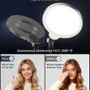 Desk Ring Light with Stand for Computer, 30 Modes Video Conference Lighting | Adjustable Desk Light for Video Recording, Zoom Lighting for Computer, Webcam, Podcast, Calls, Home Office, CRI 97.8